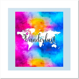 watercolour world map vanlife Posters and Art